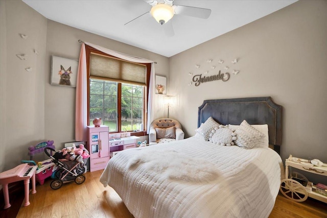 14695 Fox Hollow Ln, Lemont, IL 60439 - bedroom with wood finished floors and ceiling fan