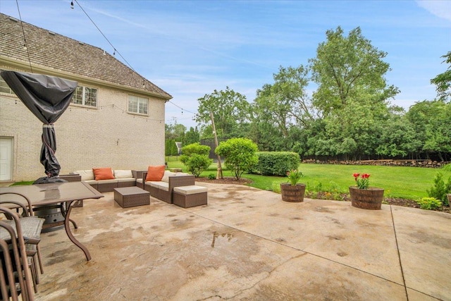 14695 Fox Hollow Ln, Lemont, IL 60439 - view of patio / terrace featuring an outdoor hangout area