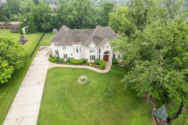 14695 Fox Hollow Ln, Lemont, IL 60439 - view of front of house featuring a front yard