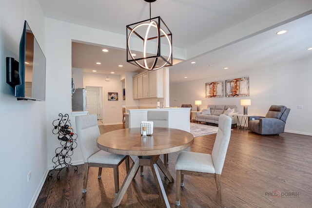 3181 Rockwell Cir, Mundelein, IL 60060 - dining area with wood finished floors and recessed lighting