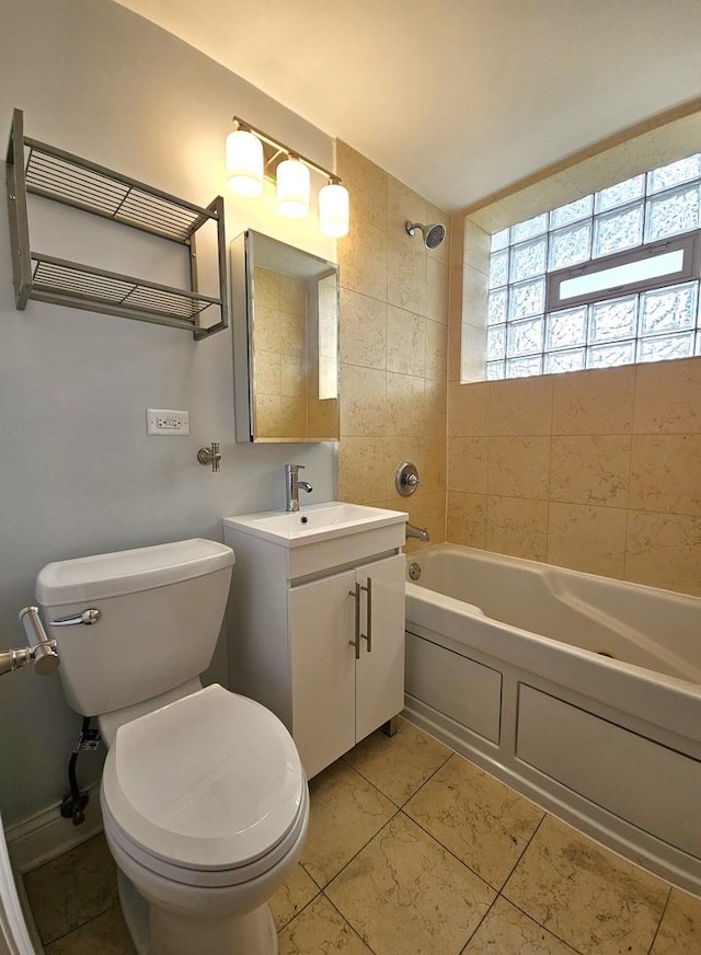 2624 W Catalpa Ave Unit 14, Chicago, IL 60625 - full bath featuring shower / bath combination, vanity, and tile patterned floors