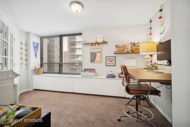 222 E Pearson St Unit 409, Chicago, IL 60611 - carpeted home office with baseboards