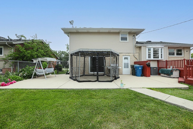 1831 E Camp Mcdonald Rd Unit 0, Mount Prospect, IL 60056 - back of property with a gazebo, a patio, and brick siding