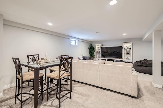 4453 N Canfield Ave, Norridge, IL 60706 - dining space featuring light carpet and recessed lighting