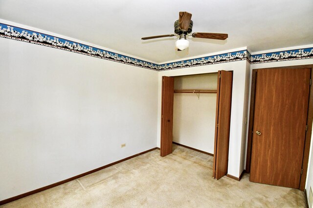 38103 N Cornell Rd, Beach Park, IL 60087 - unfurnished bedroom featuring light colored carpet and ceiling fan