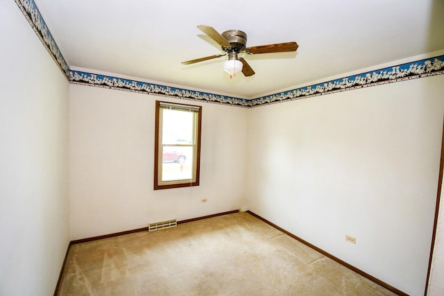 38103 N Cornell Rd, Beach Park, IL 60087 - spare room featuring ceiling fan and light carpet