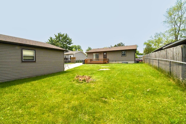 38103 N Cornell Rd, Beach Park, IL 60087 - fenced yard featuring a deck