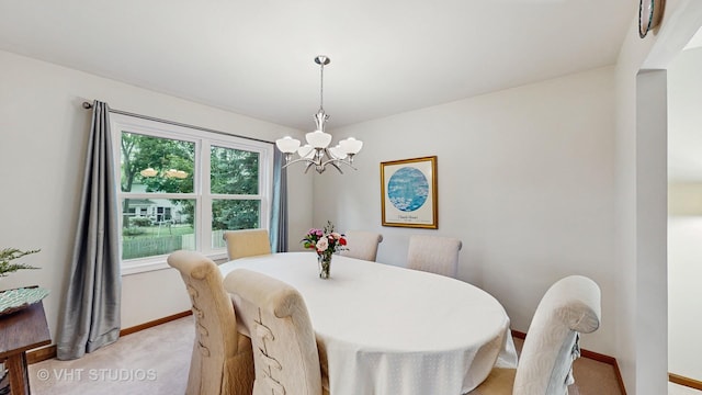 2478 Lawson Blvd, Gurnee, IL 60031 - dining room with a chandelier and light carpet