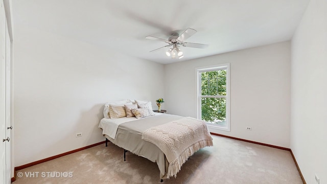 2478 Lawson Blvd, Gurnee, IL 60031 - bedroom with carpet and a ceiling fan