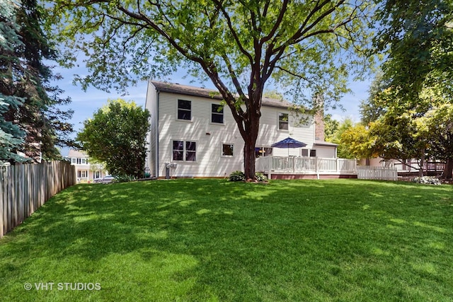 2478 Lawson Blvd, Gurnee, IL 60031 - rear view of property with a deck and a chimney