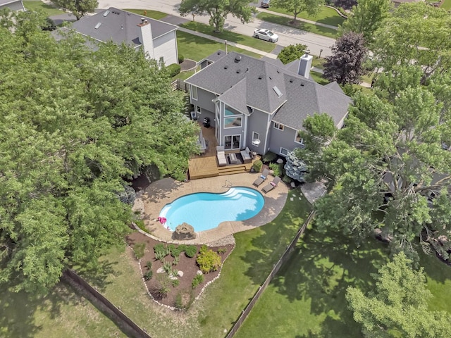 5024 Switch Grass Ln, Naperville, IL 60564 - aerial overview of property's location featuring a pool area