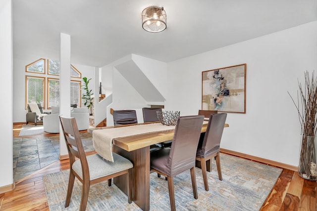 5024 Switch Grass Ln, Naperville, IL 60564 - dining space featuring light wood-type flooring and stairs