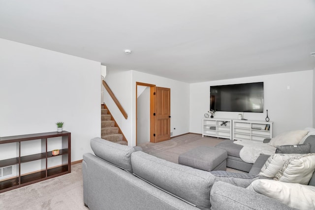 5024 Switch Grass Ln, Naperville, IL 60564 - carpeted living room featuring stairs and baseboards