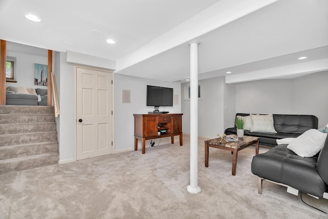 5024 Switch Grass Ln, Naperville, IL 60564 - living room with light colored carpet and recessed lighting