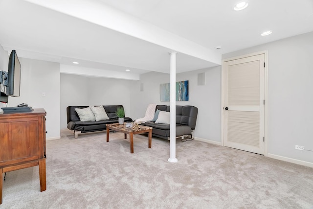5024 Switch Grass Ln, Naperville, IL 60564 - sitting room with light colored carpet and recessed lighting