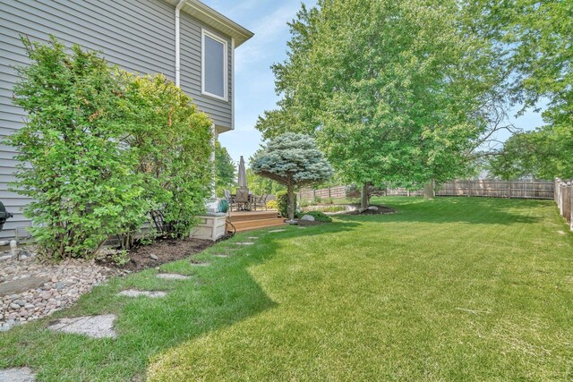 5024 Switch Grass Ln, Naperville, IL 60564 - fenced backyard with a wooden deck