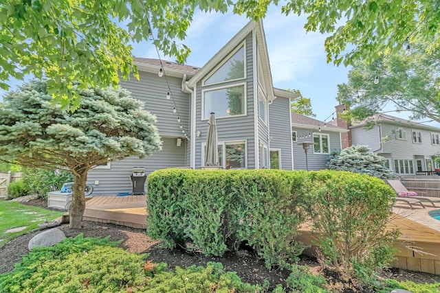 5024 Switch Grass Ln, Naperville, IL 60564 - back of house featuring a wooden deck