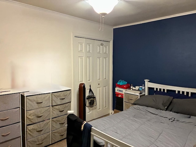 314 Meota St, Park Forest, IL 60466 - bedroom featuring ornamental molding and a closet