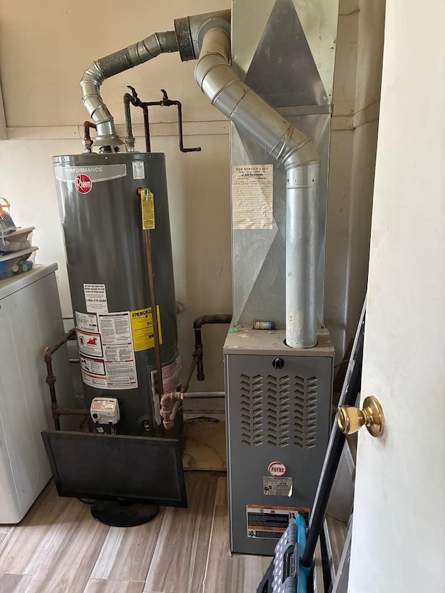 314 Meota St, Park Forest, IL 60466 - utility room with gas water heater and heating unit