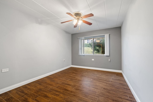 5540 Walnut Ave Unit 9A, Downers Grove, IL 60515 - empty room featuring ceiling fan and dark wood-style flooring
