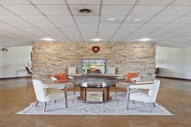 5540 Walnut Ave Unit 9A, Downers Grove, IL 60515 - dining space featuring a paneled ceiling