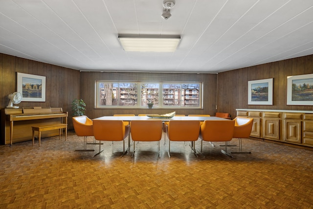 5540 Walnut Ave Unit 9A, Downers Grove, IL 60515 - dining space featuring wood walls