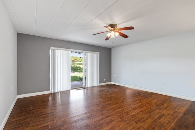5540 Walnut Ave Unit 9A, Downers Grove, IL 60515 - empty room featuring a ceiling fan and wood finished floors