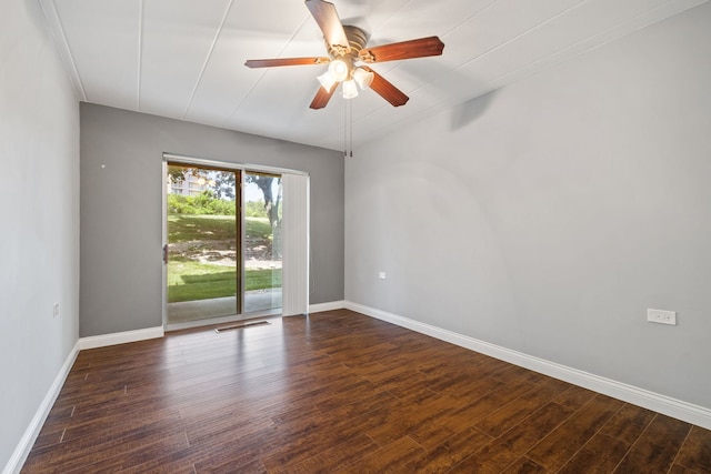 5540 Walnut Ave Unit 9A, Downers Grove, IL 60515 - spare room featuring wood finished floors and ceiling fan