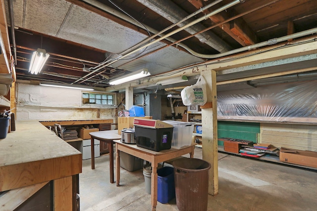 10317 195th Ave, Bristol, WI 53104 - unfinished below grade area featuring a workshop area
