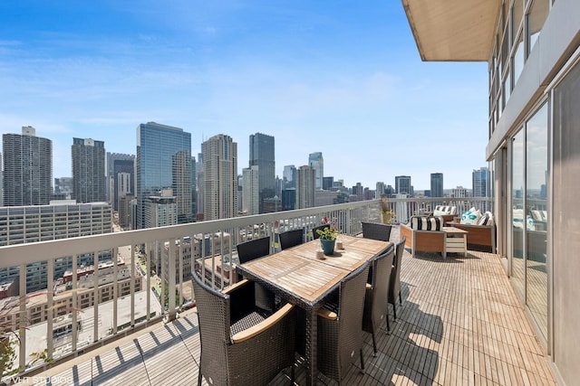 545 N Dearborn St Unit 3207, Chicago, IL 60654 - balcony with a skyline view