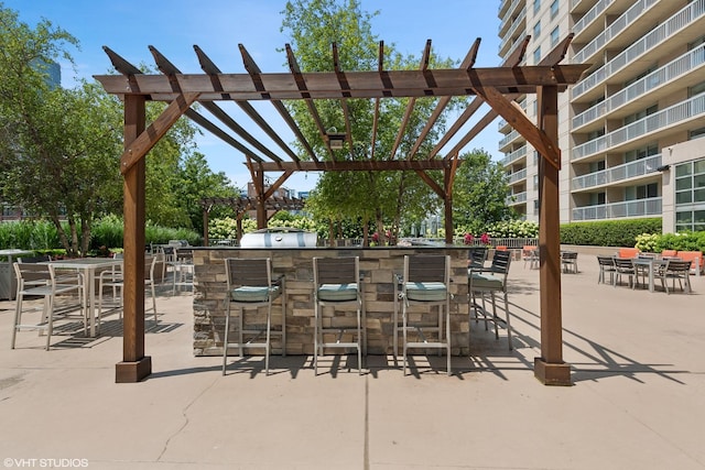 545 N Dearborn St Unit 3207, Chicago, IL 60654 - view of patio with a pergola