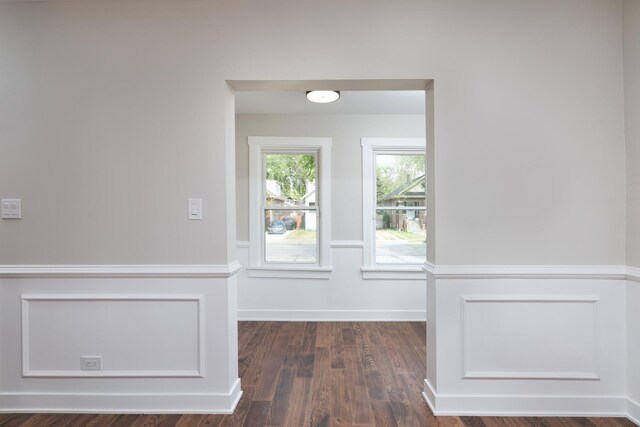 126 E Ave, La Grange, IL 60525 - empty room featuring dark wood finished floors and baseboards