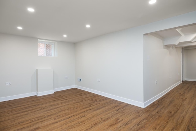 126 E Ave, La Grange, IL 60525 - below grade area featuring wood finished floors and recessed lighting