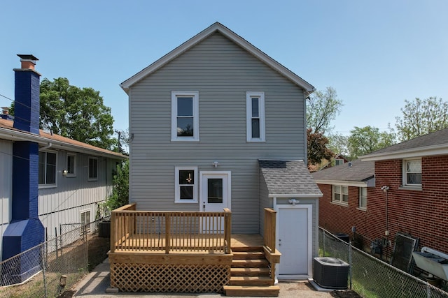 126 E Ave, La Grange, IL 60525 - rear view of house featuring a deck