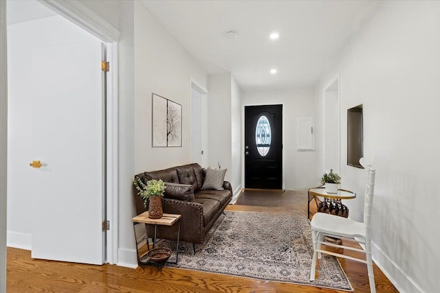 11456 S Talman Ave, Chicago, IL 60655 - entryway with wood finished floors, recessed lighting, and electric panel