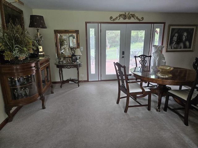 842 Highview Ave, Olympia Fields, IL 60461 - carpeted dining space featuring french doors and baseboards