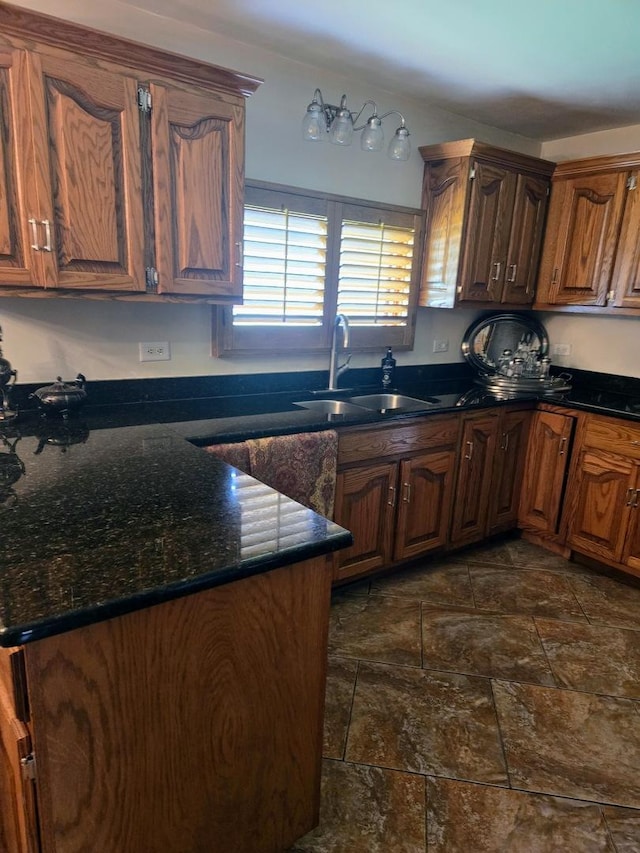842 Highview Ave, Olympia Fields, IL 60461 - kitchen featuring a sink and dark stone finish flooring