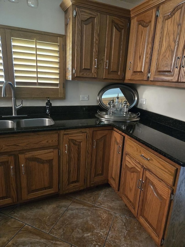 842 Highview Ave, Olympia Fields, IL 60461 - kitchen with dark countertops and brown cabinetry
