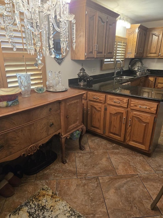 842 Highview Ave, Olympia Fields, IL 60461 - kitchen with a sink and dark countertops