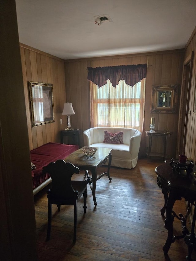 842 Highview Ave, Olympia Fields, IL 60461 - living area featuring wood walls and hardwood / wood-style flooring