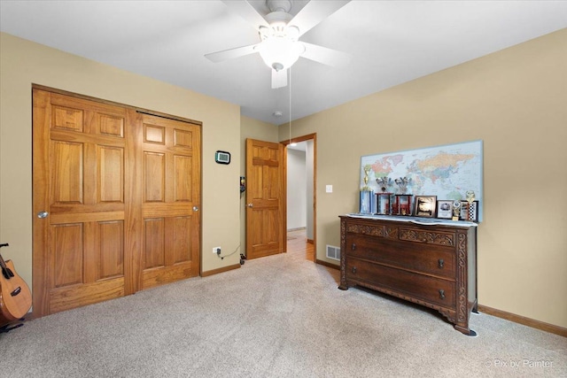 1103 Paul Ct, Fox River Grove, IL 60021 - carpeted bedroom featuring baseboards and a ceiling fan