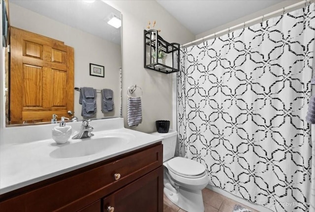 1103 Paul Ct, Fox River Grove, IL 60021 - full bath with vanity, tile patterned flooring, and a shower with curtain