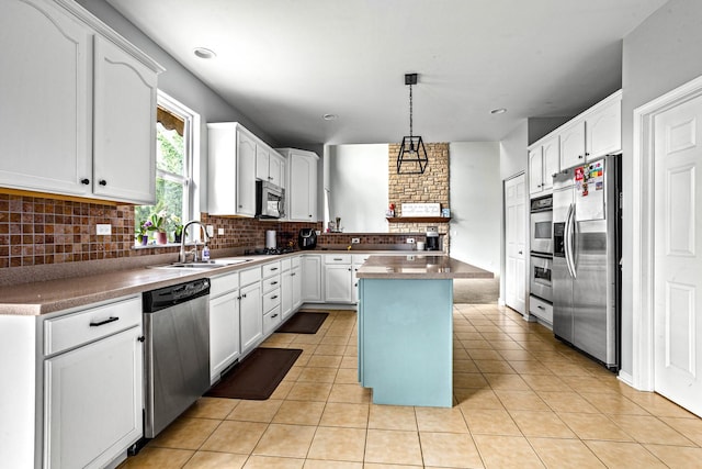 184 Primrose Ln, Bartlett, IL 60103 - kitchen featuring stainless steel appliances, backsplash, white cabinetry, and recessed lighting
