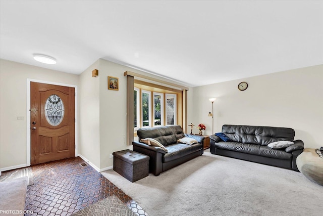 1330 S Mallard Ln, Mount Prospect, IL 60056 - carpeted living area with baseboards