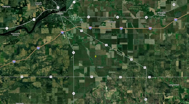 1392 Red Brick Rd, Dixon, IL 61021 - aerial overview of property's location