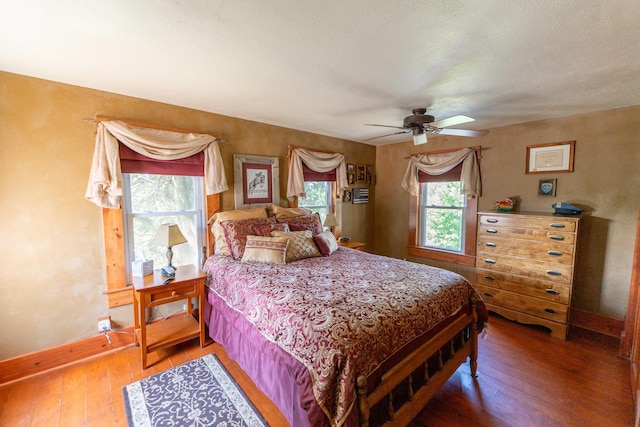 1392 Red Brick Rd, Dixon, IL 61021 - bedroom featuring hardwood / wood-style floors and ceiling fan