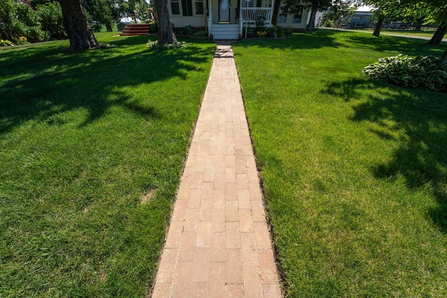 1392 Red Brick Rd, Dixon, IL 61021 - view of green lawn with a porch