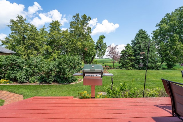 1392 Red Brick Rd, Dixon, IL 61021 - deck featuring a lawn and a grill