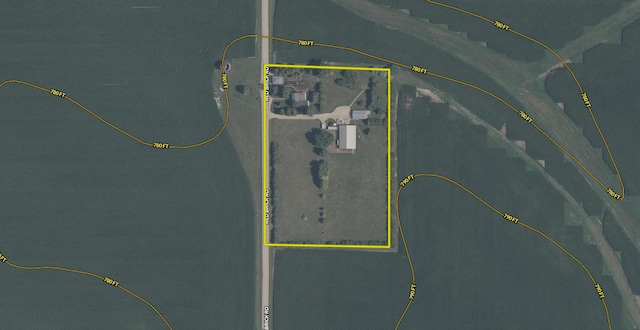 1392 Red Brick Rd, Dixon, IL 61021 - aerial view of property's location with property parcel outlined