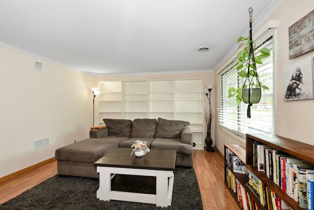4631W W 88th St, Hometown, IL 60456 - living room featuring crown molding and wood finished floors
